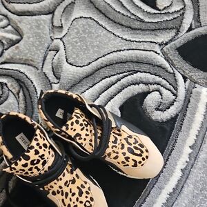 Steve Madden Leopard and Black Sneakers